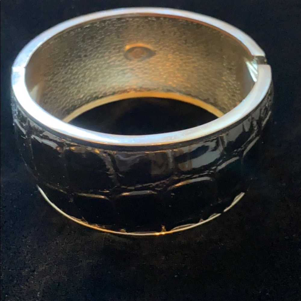 Premier Designs black & silver hinge bangle